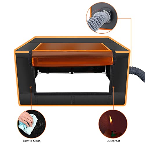 Twotrees Laser Engraver Enclosure, Fireproof and Dustproof Protective Cover for Most Laser Engraving Machine, Insulates Against Smoke and Odor, Noise Twotrees