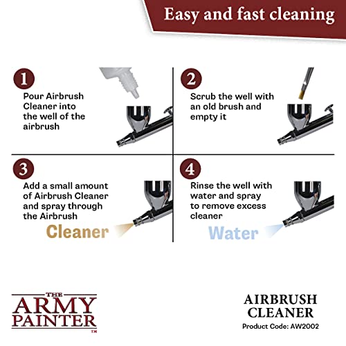 The Army Painter Airbrush Cleaner Solution - 100ml Warpaints Air Brush Cleaning for Wargaming Model Miniatures Painting The Army Painter