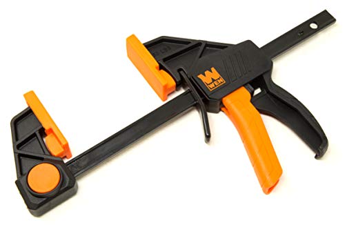 WEN CLR062 6-Inch Heavy Duty Steel Bar Clamps and Spreaders with 2.3-Inch Throat, Four Pack WEN