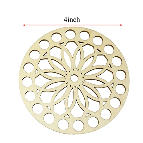PZRT 100x3mm Round Wooden Basket Bottom Crochet Basket Base for DIY Basket Yarn Weaving Supplies Craft Making PZRT