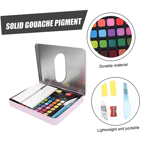 NUOBESTY 4 Sets Gouache Major Wooden Art Supplies Travel NUOBESTY