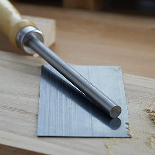 HERMIT TOOLS Cabinet Scraper Burnisher with 4 Piece Multi-Shaped Scraper Set 2 Rectangle 1 Curved (Convex and Concave) and 1 Gooseneck Scraper HERMIT TOOLS