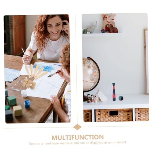 Abaodam 60 Pcs Mini Baseball Unfinished Wooden Toy Unfinished Wooden Baseball Bats Unfinished Wood Baseball Abaodam