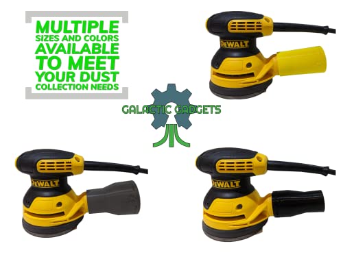 Vacuum Adapter for Dewalt or Craftsman Sanders - Dust Collection - Galactic Gadgets (1-1/4in - Black) Galactic Gadgets