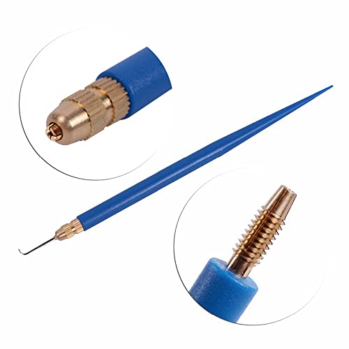 YANTAISIYU 4 Pcs Ventilating Needles for Lace Wig + 1 Blue Holder Ventilating Needle Kit for Wig Making YANTAISIYU