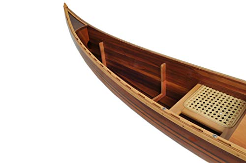Wooden Boat USA Display Half Canoe 9 Feet Home Décor, One Size, Multi Wooden Boat USA