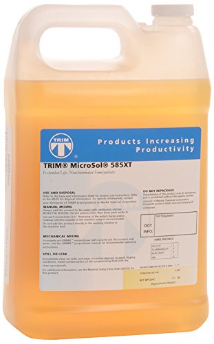 TRIM Cutting & Grinding Fluids MS585XT/1 MicroSol 585XT Nonchlorinated Semisynthetic Microemulsion Coolant, Extended life, 1 gal Jug Trim