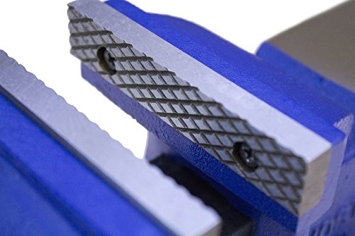 Yost Vises Tool 4-Inch Workshop Duty Bench Vise, Model BV-4, with 120-Degree Swivel Base, Blue Yost Vises