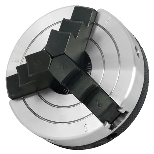 HAowosi 3 inch 3 jaw Wood Lathe Chuck With MT-1 and MT-2 Arbor Shank,Self-Centering Lathe Chucks for Woodturning with 1 x 8TPI Thread,for Woodworking HAowosi