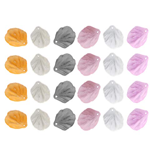Healifty 200pcs Flower Necklace Jewelry Finding Charms Petal Beads Charms Beaded Earrings Floral Earrings Petals Charms Beads for Jewelry Making Healifty