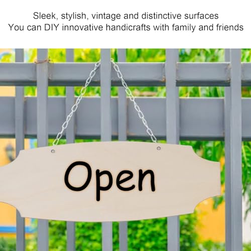 HERCHR Unfinished Wood Ornaments, 10 Pieces Unfinished Wood Sign Unfinished Wood Crafts Wood Blocks for Crafts Unfinished Unfinished Wood Cutting HERCHR