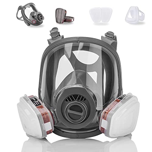 FNWD Reusable Full Face Mask with Activated Carbon Air Filter, Protect Against Gas,Paint,Dust,Chemicals and Other Work Protection(for 6800) None Brand