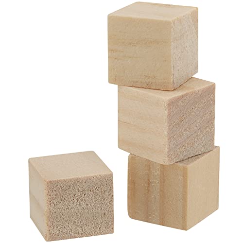 HOZEON 500 PCS 1/2 Inch Wooden Cubes, Natural Unfinished Wood Blocks, Small Wood Square Blocks for Crafts, Painting, Puzzle Making, Decorating, DIY HOZEON