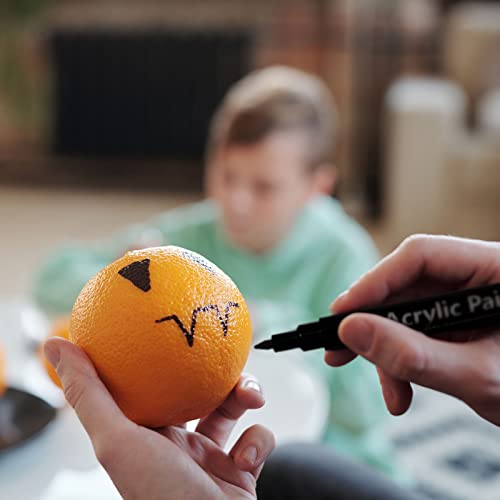 Acrylic Paint Pens for Rock Painting,Set of 24 Extra Fine Point Non-toxic Acrylic Paint Pen Paint Markers for Stone,Ceramic,Glass,Wood,Canvas,Fabrics JanFeel