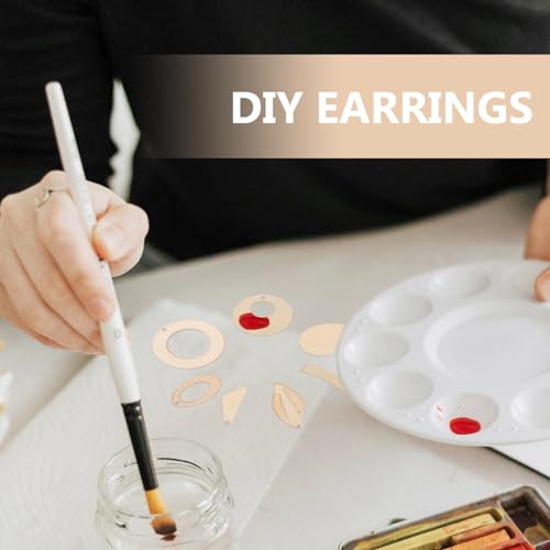 KALLORY 1 Set Wood Earrings Blank Unfinished Wood Earrings Teardrop Ellipse Pendants Sublimation Earring Blanks Wooden Earring Blank for Women Girls KALLORY