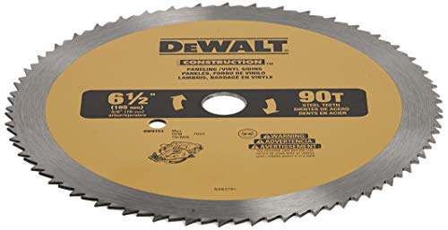 DEWALT Circular Saw Blade, 6 1/2 Inch, 90 Tooth, Vinyl Cutting (DW9153) DEWALT
