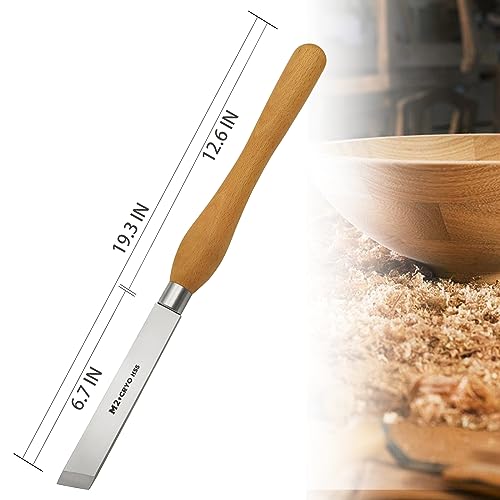 UF-SHARP 1 inch Skew Chisel, M2 Cryo High Speed Steel Wood Turning Tools with Beech Wood Handle UF-SHARP
