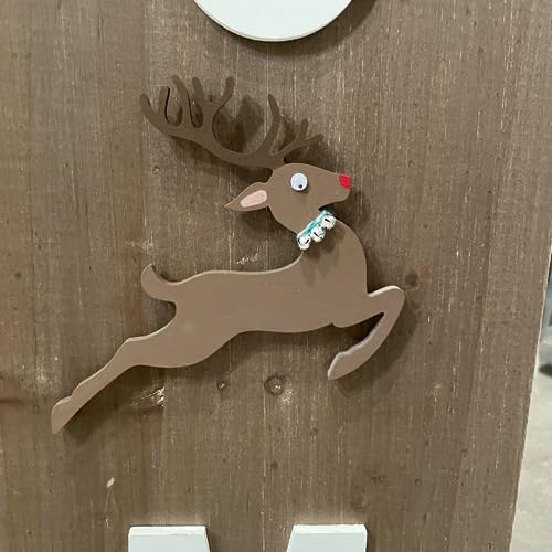 Unfinished Wood Flying Reindeer Shape - Rudolph - Christmas - Ornament - Craft - up to 24" DIY 4" / 1/2" 24 Hour Crafts