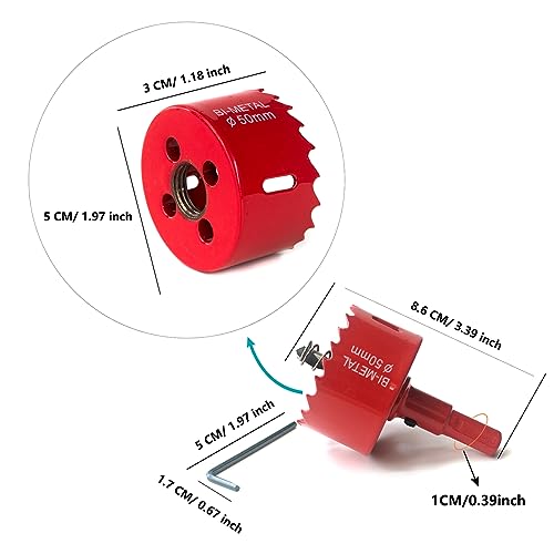 Bicafa 6-Pack Desk Grommet 50mm (2 inch) Wire Cord Cable Desk Hole Cover with Bi-Metal Hole Saw Kit and Cord Wire Wrap Coiled Tube Sleeve Bicafa