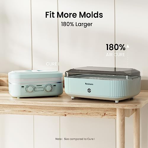 Resiners Resin Curing Machine with Larger Tray for Resin Starter, Cure Air, Auto Curing 2H Resin Supplies, Resin Dryer Curing Station for Epoxy Resin Resiners