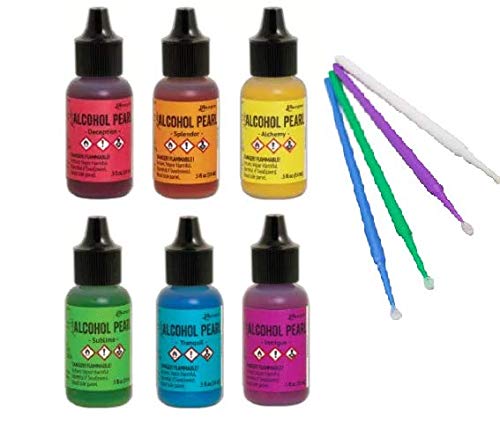 Tim Holtz Alcohol Pearls Bundle 11 Bottles Plus Blending Tools (Kit 1 and 2) PTP Flash Deals