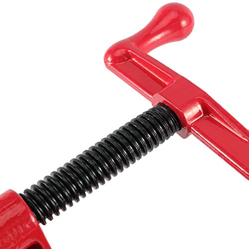 ZEONHAK 4 Pack 3/4 Inches Pipe Clamp, Wood Gluing Pipe Clamp Set, Heavy Duty Woodworking Cast Iron Clamp for Metalworking, Woodworking and Frame ZEONHAK