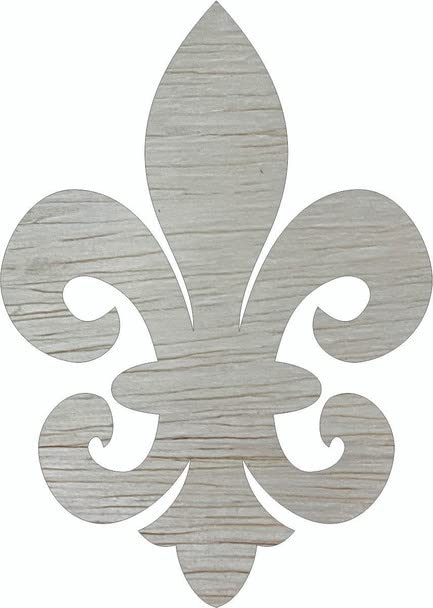 Fancy Fleur De Lis Wooden 8" Cutout, Unfinished Wood Basic Shape NEXTCraft