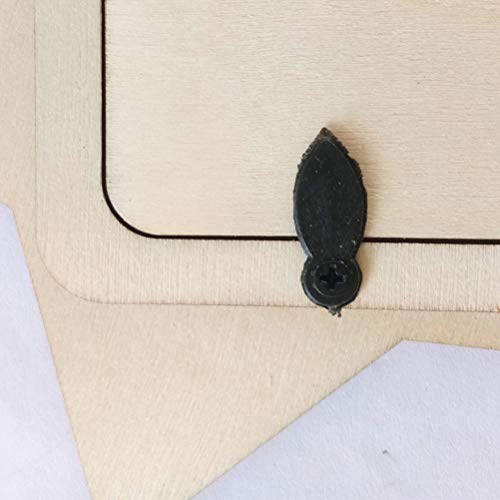 Amosfun 10pcs Wood Star Mini Photo Picture Frames Wooden Unfinished Wooden Cutouts 4th of July Decorations Amosfun