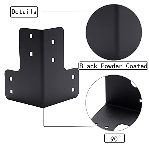 vikofan 8pcs Workbench Brackets Kit with Screws 4x4 4mmThickness Heavy Duty Corner Brackets Perfect for DIY Workbench Projects vikofan