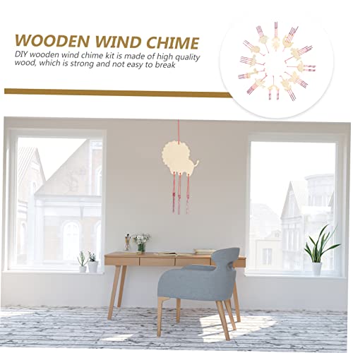 EXCEART 12pcs Decor Kits Ages Accessories Arts Homemade Unfinished Shaped Bell Gifts Garden Animals Indoor Blank Toys Wind Crafts Making Boys EXCEART