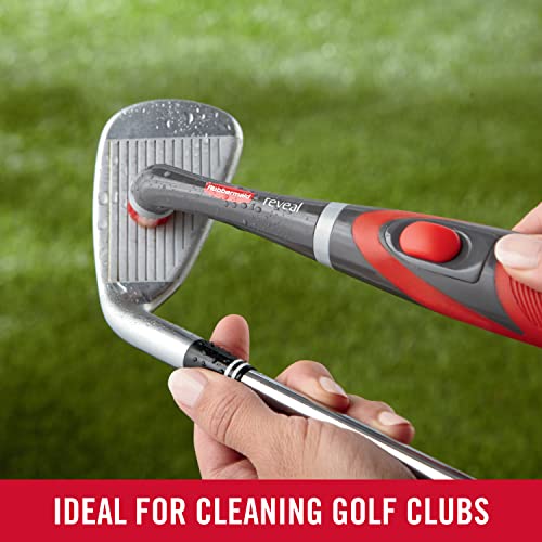 Rubbermaid Reveal Cordless Battery Power Scrubber, Gray/Red, Multi-Purpose Scrub Brush Cleaner for Grout/Tile/Bathroom/Shower/Bathtub, Water Rubbermaid