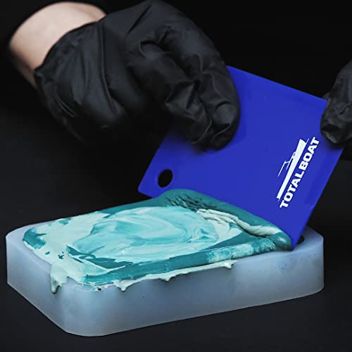 TotalBoat Flexible Resin Spreaders Set - Reusable Scrapers for Epoxy, Fillers, Putty, Caulk, Spackling Paste, Polyester Resin and Adhesives TotalBoat