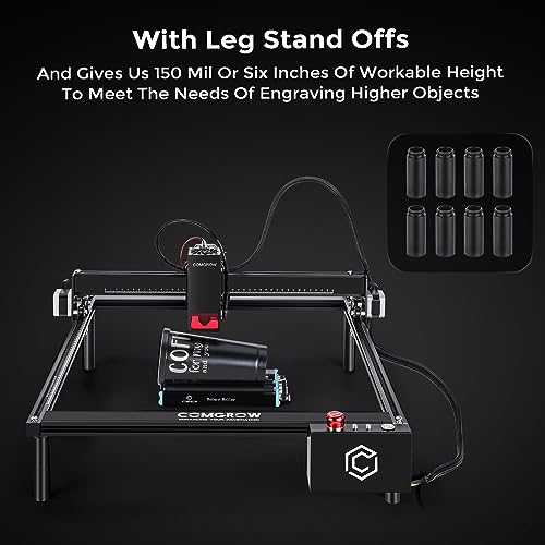 Comgrow Z1 Pro 20W Output Laser Engraver for Wood and Metal with Air Assist,Laser Cutter and Engraver Machine 25000mm/Min Engraving Speed and App Comgrow