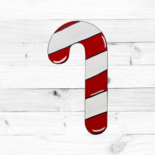 Christmas Candy Cane Unfinished Cutout, Wooden Shape, DIY Craft Build-A-Cross