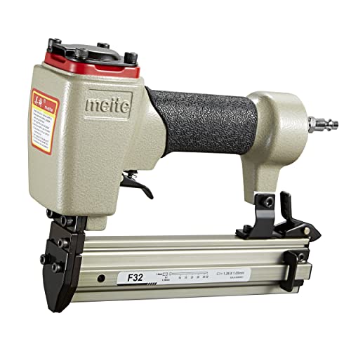 meite F32 Brad Nailer 18 Gauge 3/8" to 1-1/4" Pneumatic Tool for Woodworking Projects meite