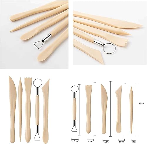 Langqun 25pcs Clay Tools,Air Dry Clay Tools,Pottery Tools Kit,Polymer Clay Dotting Tools,Ceramic Supplies for Kids and LANGQUN