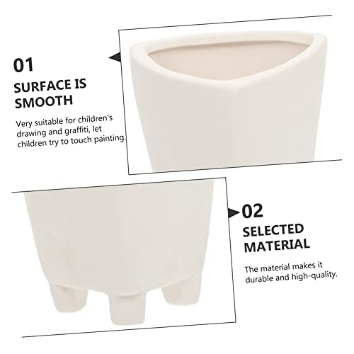 FUNOMOCYA 1 Set DIY Flower Pot DIY Graffiti Flower Pots Unfinished Flower Pot Outside Toys Colorful Flower Pots Kid Toy Kids Painting Flower Pot FUNOMOCYA