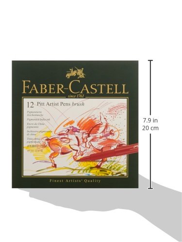 Faber-Castel Pitt Artist Brush Pens (12 Pack), Multicolor Faber-Castell