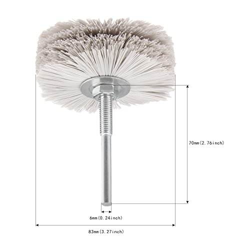 Mtsooning 3PCS Nylon Abrasive Wheel Brush Filament, 320# 400# 600# Grinding Head, Woodwork Polish Grinder with 6mm Threaded Shank for Removing of - WoodArtSupply