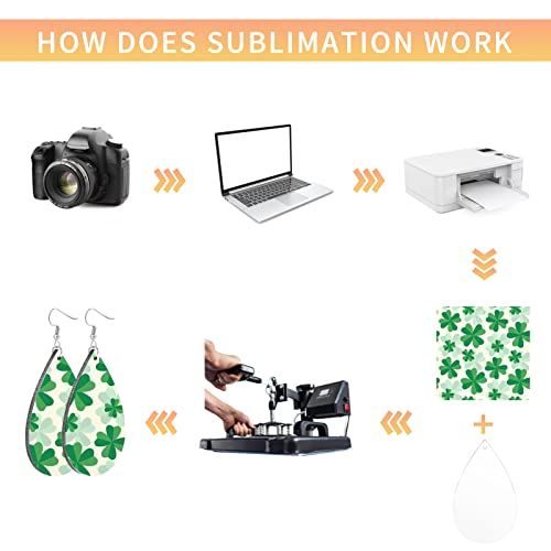 60 Pieces Sublimation Blanks Products, Sublimation Earring Blanks Unfinished Wood Teardrop Earring Pendant with Earring Hooks and Jump Rings Earrings HooAMI