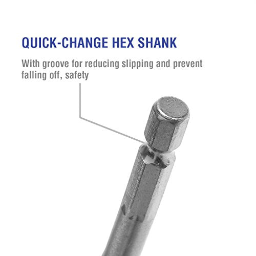 WORKPRO 13-Piece Spade Drill Bit Set in SAE, Paddle Flat Bits for Woodworking, Nylon Storage Pouch Included WORKPRO