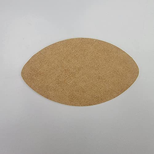 8" Football, Unfinished MDF Art Shape by Wooden Craft Cutouts Wooden Craft Cutouts