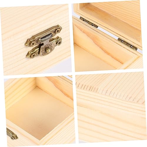 VOSAREA 8 pcs Packaging storage wooden box jewelry storage organizer wooden treasure chest wooden decor woodsy decor rustic wooden case wood ring VOSAREA