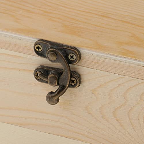 MonkeyJack 2 Tiers Plain Unpainted Wooden Jewelry Box Organizer Storage Container Unfinished Drawer Case DIY Crafts MonkeyJack