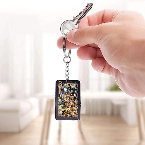 DeryArcle 2pcs Musical Instrument Shape Keychain Resin Mold,Music Note Quicksand Pendant Silicone Molds,Shaker Epoxy Resin Mould for DIY Casting DeryArcle