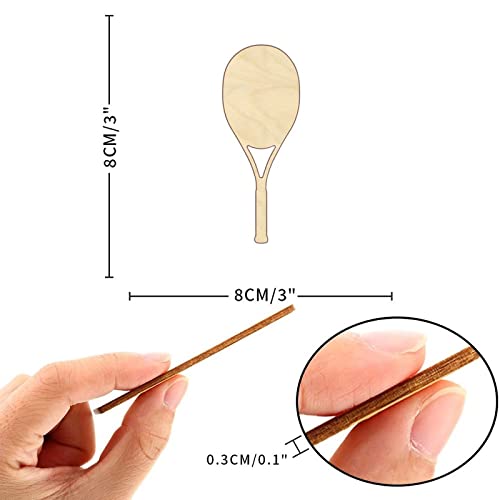 Tennis Racket Wood Craft Unfinished Wooden Cutout Art DIY Wooden Signs Inspirational Wall Plaque Farmhouse Wood Hanging Wall Art Decor for Grandpa Arupkeer