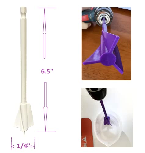 Epoxy Mixer Attachment for Drill Reusable Paint Mixer for Drill Resin Mixer Paint Stirrers Drill mixer Drill Attachment For Resin Molds Mixing (16) NAIVEBLUE