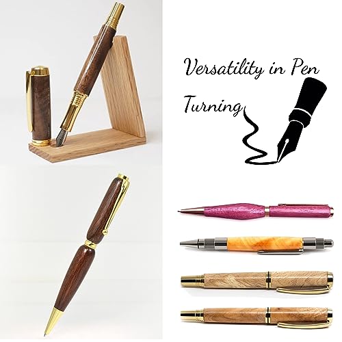 DICHA Wood Pen Blanks for Turning-Pen Blanks for Woodturning Burl-Black Walnut,Hard Maple,Merbau,Cherry,Beech,Purple heart-3/4" x 3/4" x 5" (30 Pack) DICHA