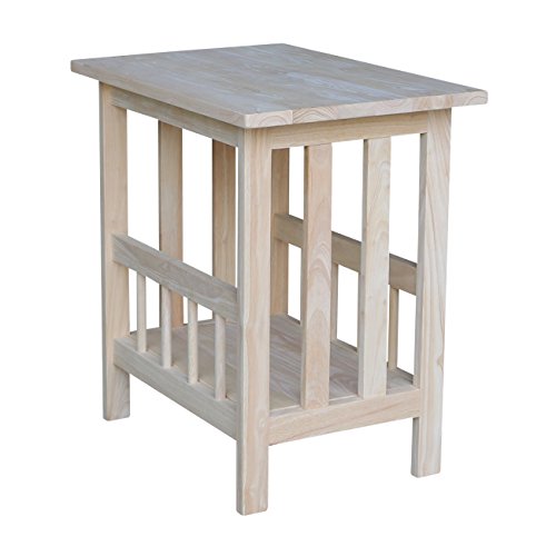 International Concepts Mission Magazine End Table, Unfinished IC International Concepts