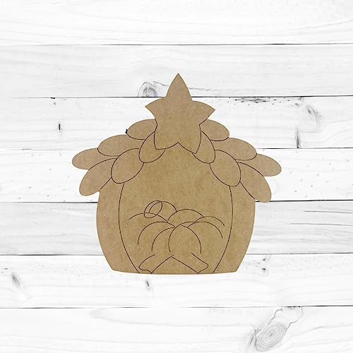 Manger, Bible Shape Wooden Shape, Paint by Line, Build-A-Cross Build-A-Cross